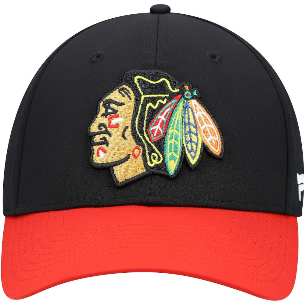 Chicago Blackhawks Fanatics Core Primary Logo Flex Hat - Black - NHL
