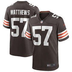 Clay Matthews Cleveland Browns Game Retired Player Jersey Brown | Nike for Sale