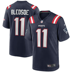 Drew Bledsoe New England Patriots Game Retired Player Jersey Navy | Nike for Sale