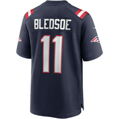 Drew Bledsoe New England Patriots Game Retired Player Jersey Navy | Nike for Sale