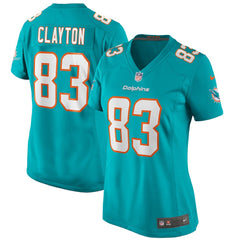 Mark Clayton Miami Dolphins Women's Game Retired Player Jersey Aqua | Nike for Sale