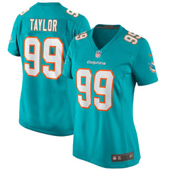 Jason Taylor Miami Dolphins Women's Game Retired Player Jersey Aqua | Nike for Sale