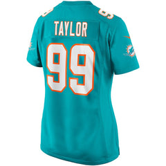 Jason Taylor Miami Dolphins Women's Game Retired Player Jersey Aqua | Nike for Sale