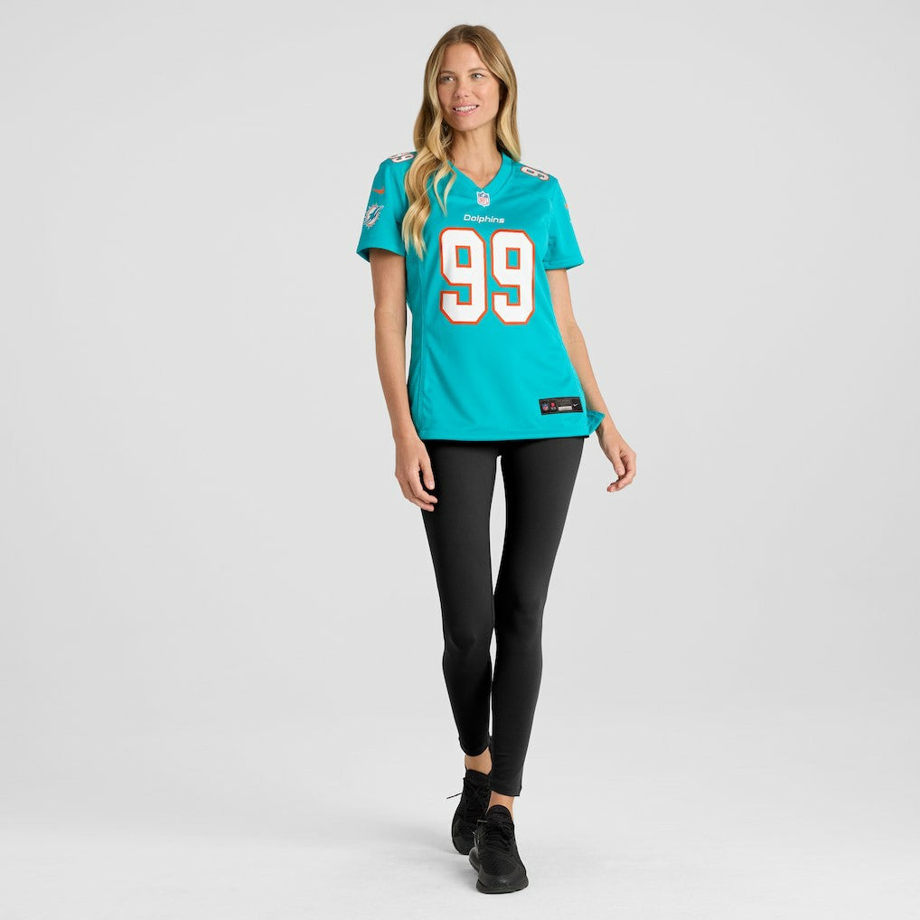 Jason Taylor Miami Dolphins Women's Game Retired Player Jersey Aqua | Nike for Sale
