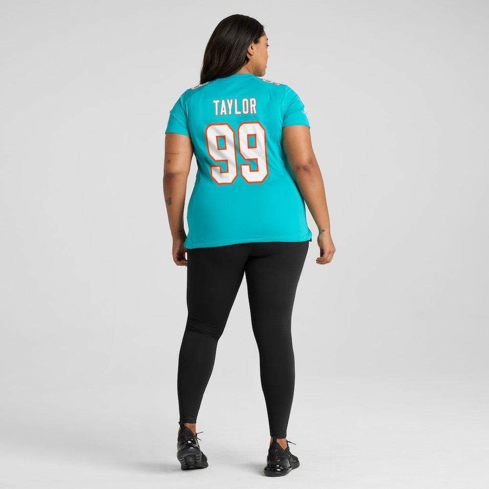 Jason Taylor Miami Dolphins Women's Game Retired Player Jersey Aqua | Nike for Sale