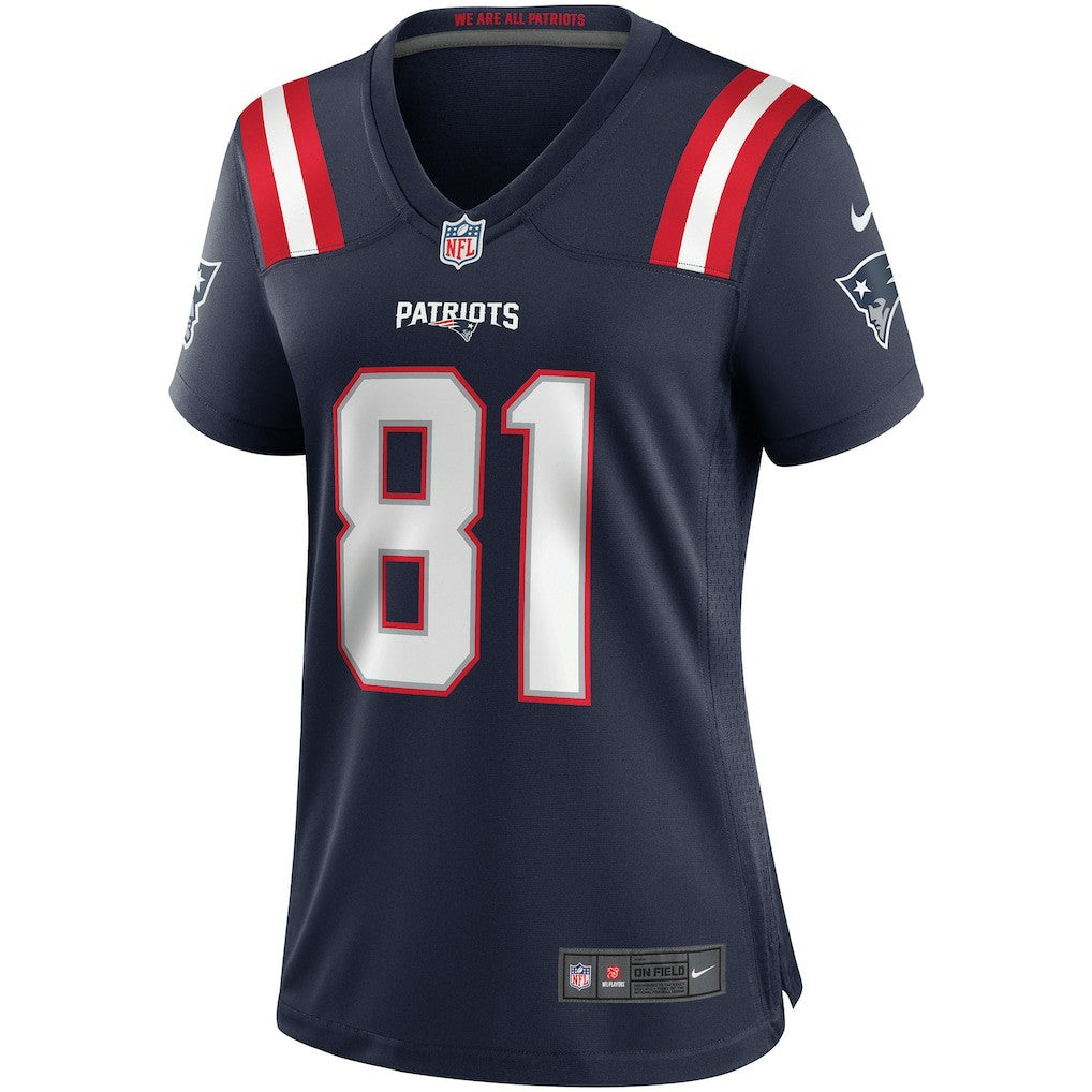 Randy Moss New England Patriots Women's Game Retired Player Jersey Navy | Nike for Sale