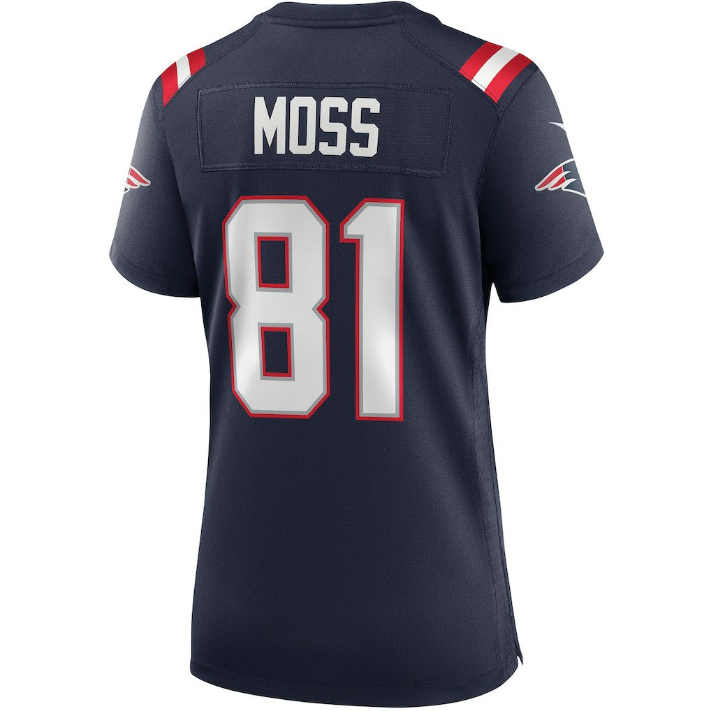 Randy Moss New England Patriots Women's Game Retired Player Jersey Navy | Nike for Sale