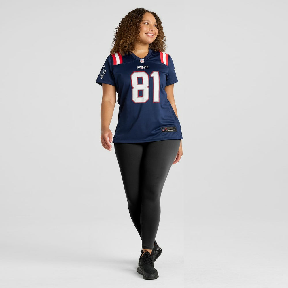 Randy Moss New England Patriots Women's Game Retired Player Jersey Navy | Nike for Sale