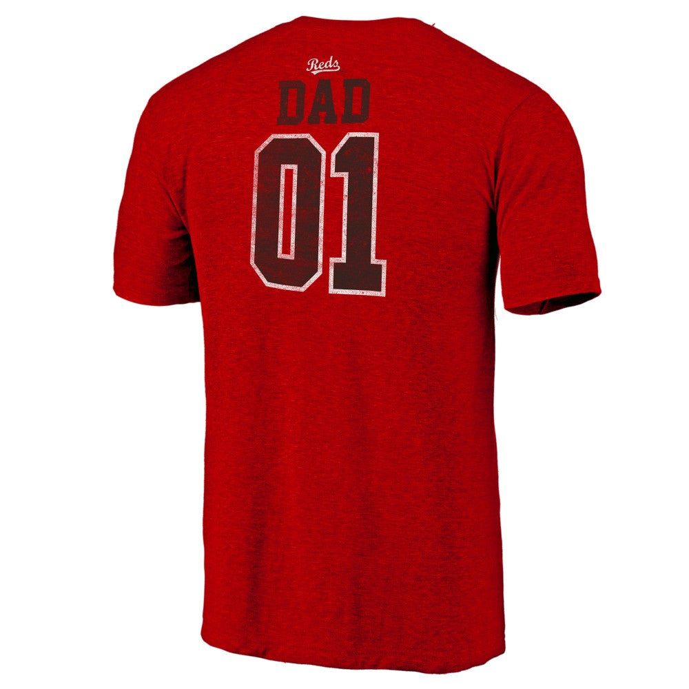 Cincinnati Reds Father's Day Greatest Dad Tri-Blend T-Shirt - MLB