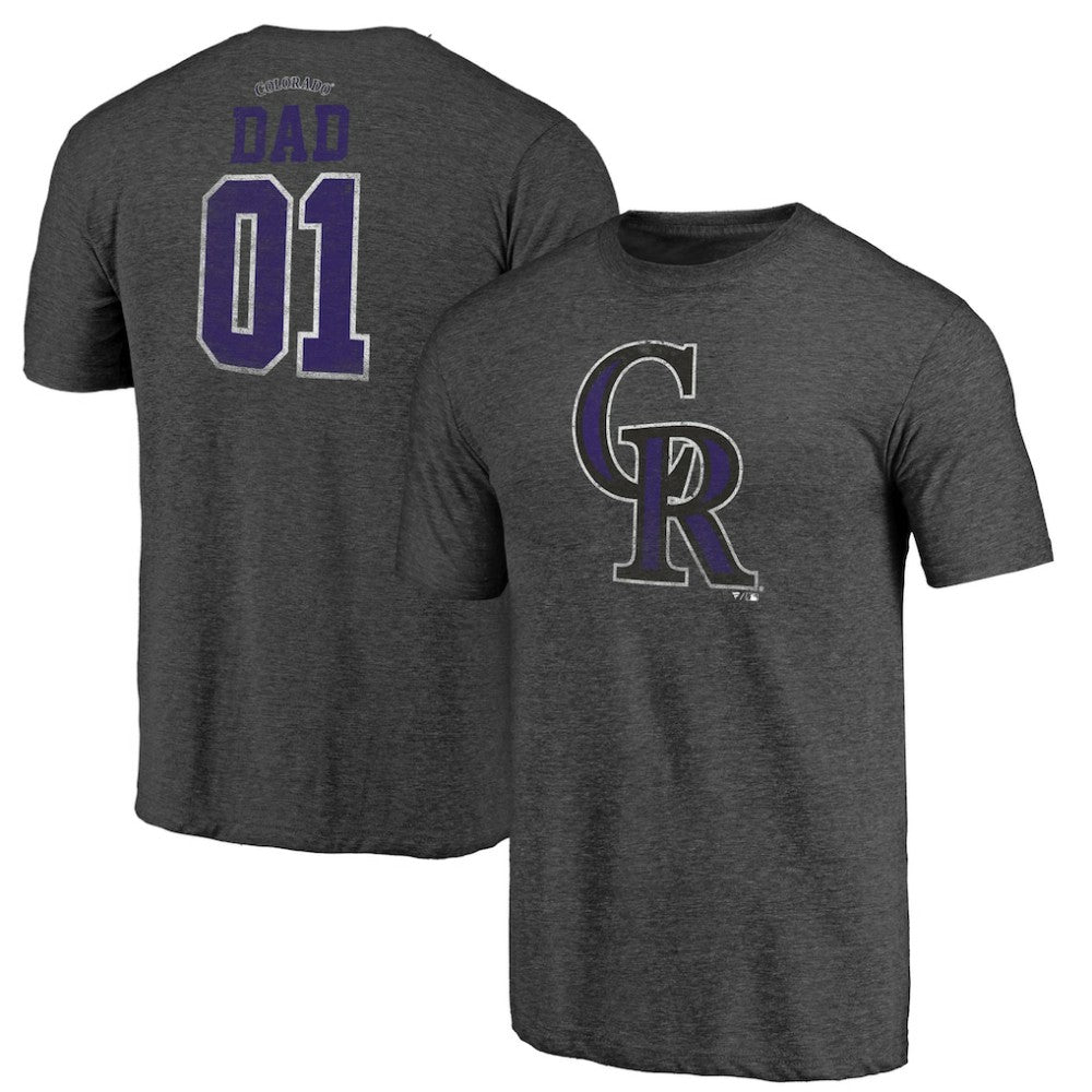 Colorado Rockies Father's Day Greatest Dad Tri-Blend T-Shirt - MLB
