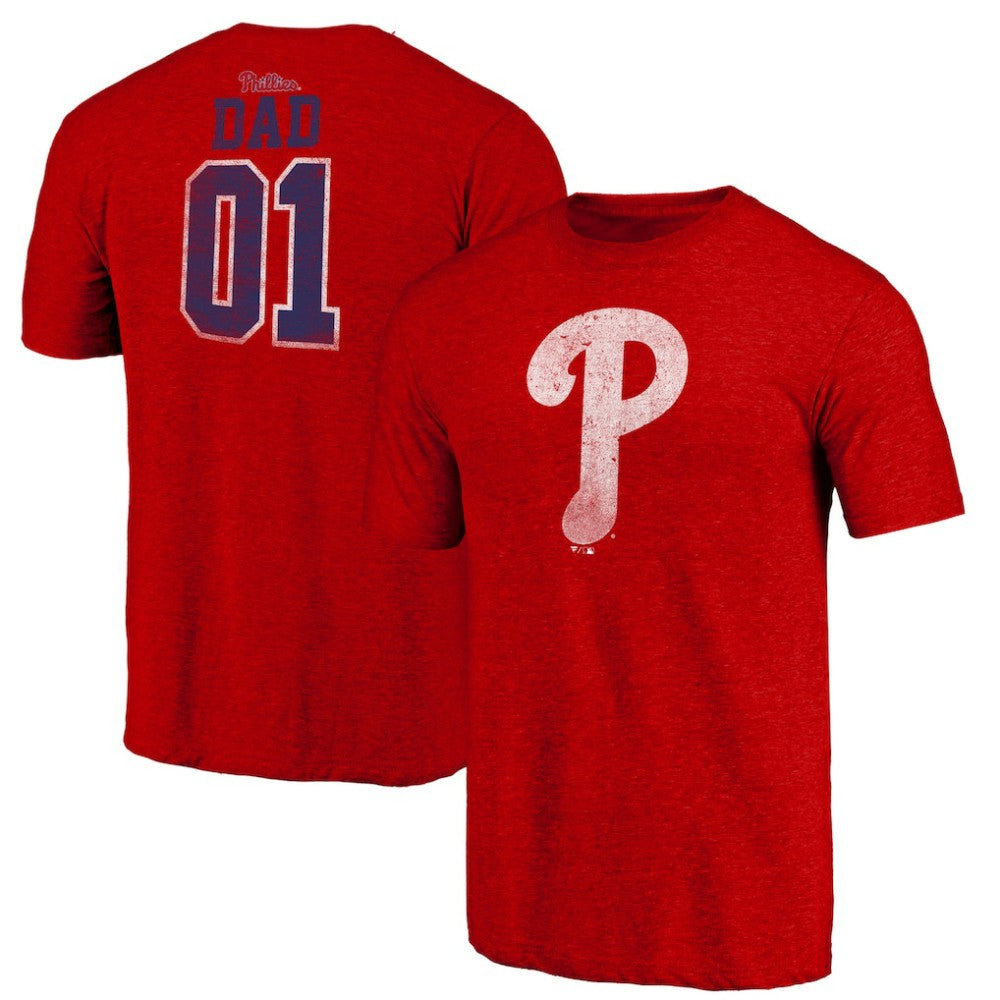 Philadelphia Phillies Father's Day Greatest Dad Tri-Blend T-Shirt - MLB