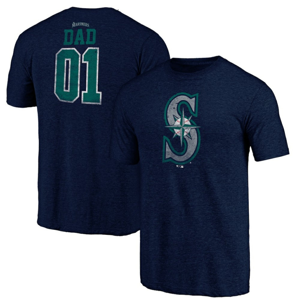 Seattle Mariners Father's Day Greatest Dad Tri-Blend T-Shirt - MLB