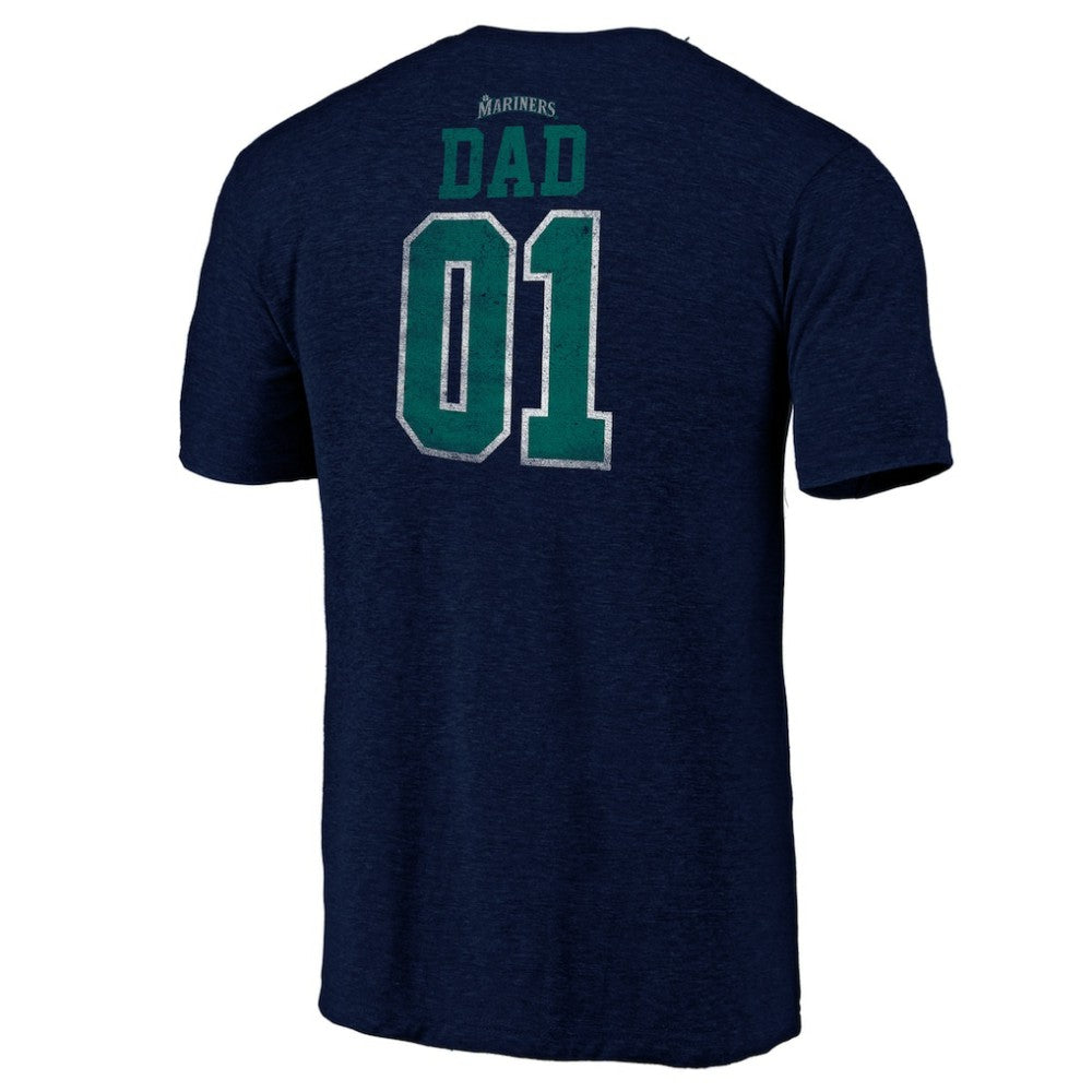 Seattle Mariners Father's Day Greatest Dad Tri-Blend T-Shirt - MLB
