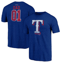 Texas Rangers Father's Day Greatest Dad Tri-Blend T-Shirt - MLB