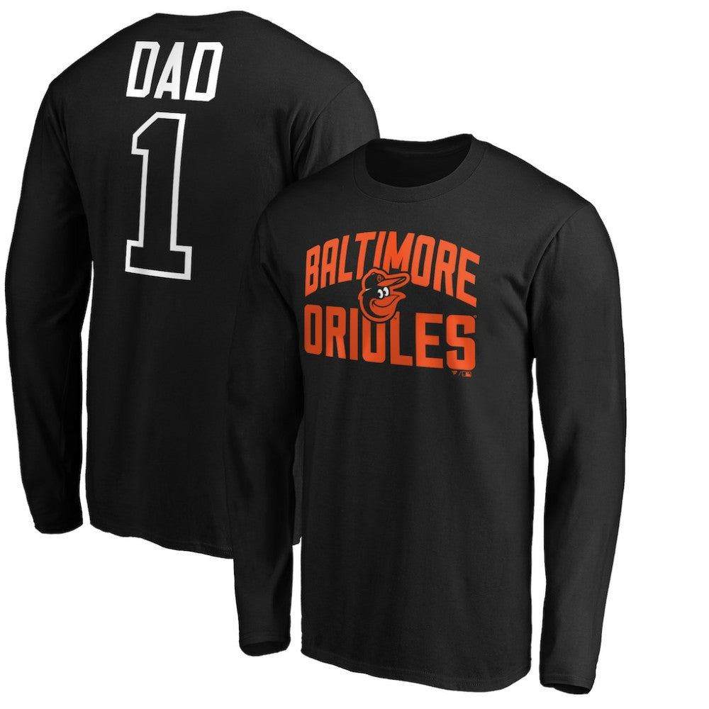 Baltimore Orioles Father's Day #1 Dad Long Sleeve T-Shirt - MLB