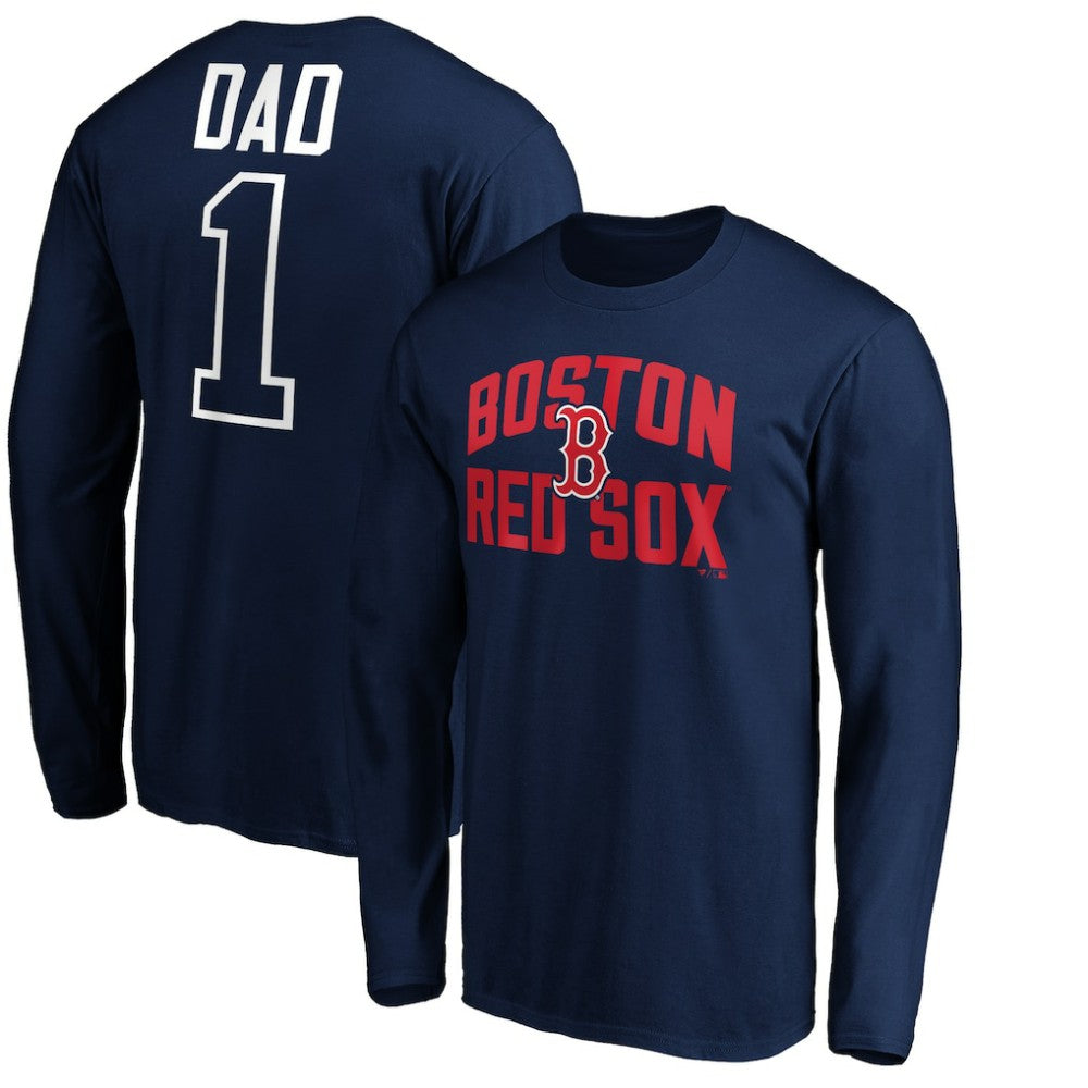 Boston Red Sox Father's Day #1 Dad Long Sleeve T-Shirt - MLB