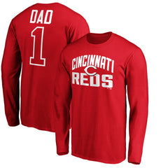 Cincinnati Reds Father's Day #1 Dad Long Sleeve T-Shirt - MLB