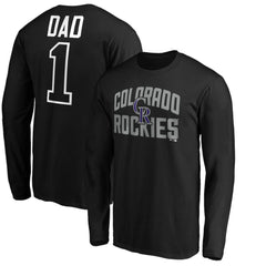Colorado Rockies Father's Day #1 Dad Long Sleeve T-Shirt - MLB