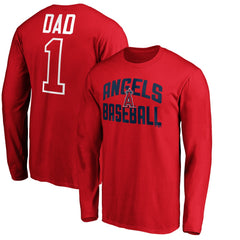 Los Angeles Angels Father's Day #1 Dad Long Sleeve T-Shirt - MLB