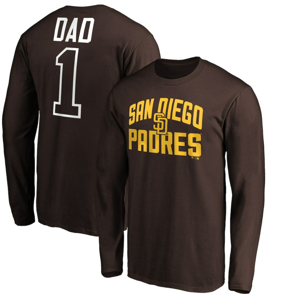 San Diego Padres Father's Day #1 Dad Long Sleeve T-Shirt - MLB