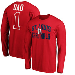 St. Louis Cardinals Father's Day #1 Dad Long Sleeve T-Shirt - MLB