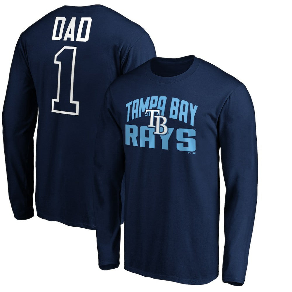 Tampa Bay Rays Father's Day #1 Dad Long Sleeve T-Shirt - MLB