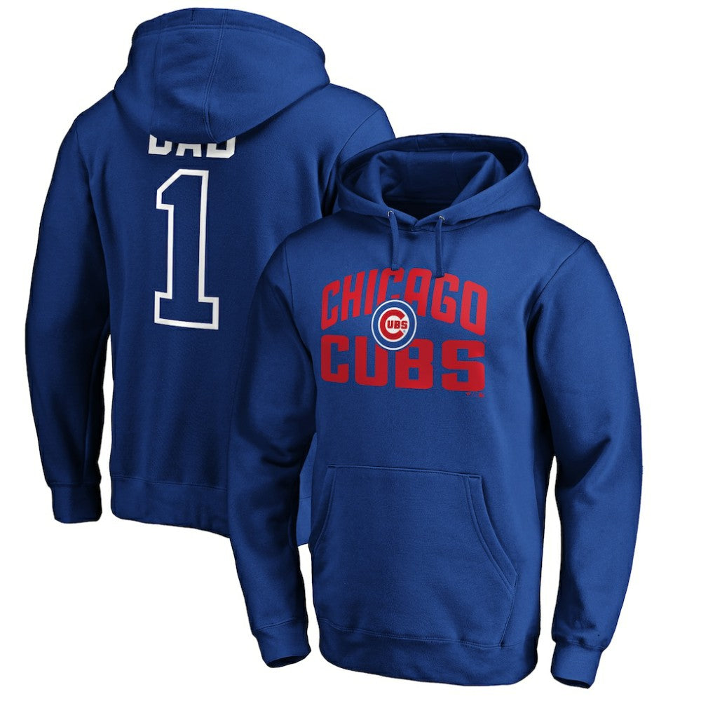 Chicago Cubs Father's Day #1 Dad Pullover Hoodie - MLB