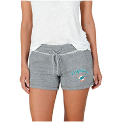 Miami Dolphins Concepts Sport Women's Mainstream Terry Shorts Gray | NFL
