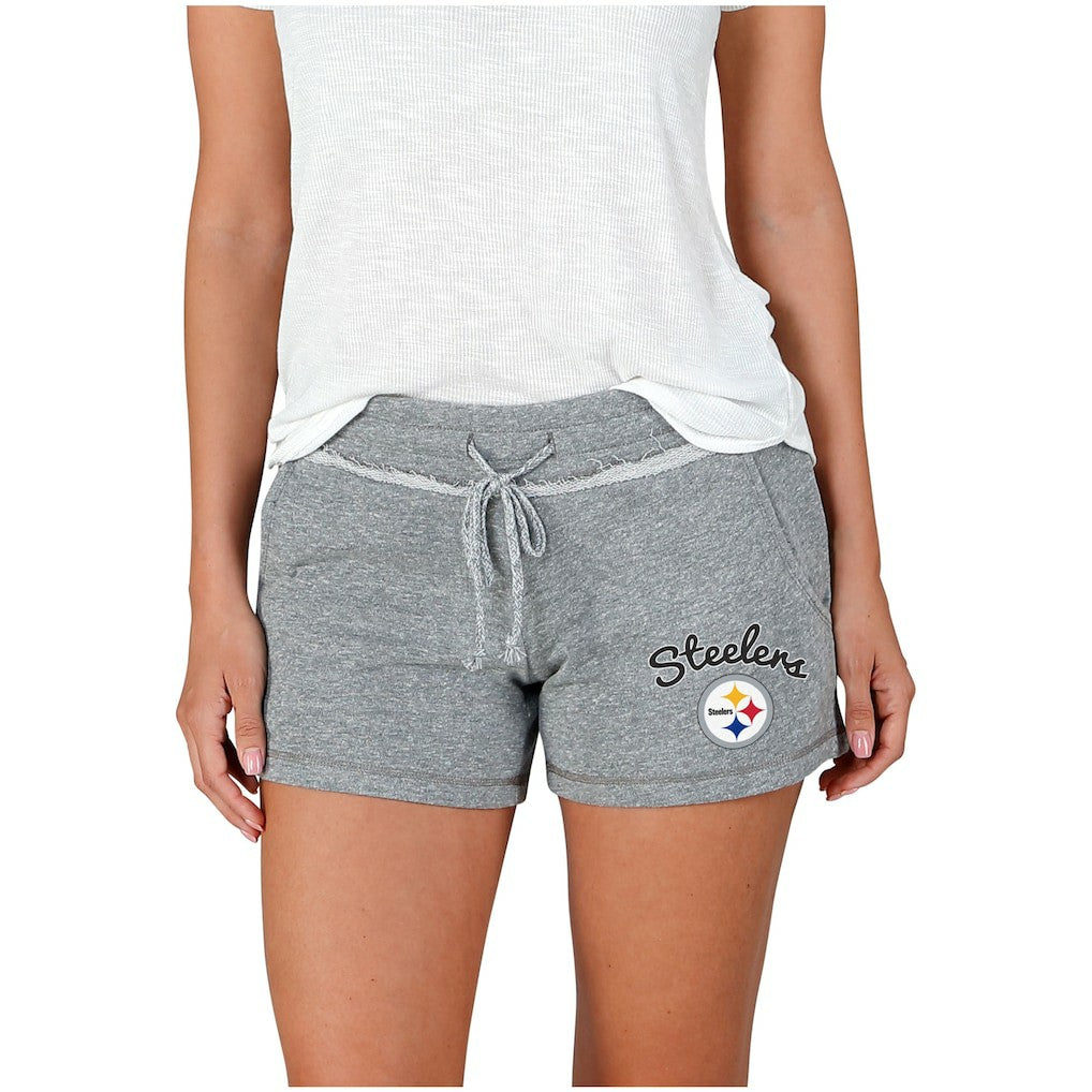 Pittsburgh Steelers Concepts Sport Women's Mainstream Terry Shorts Gray | NFL