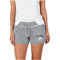 Pittsburgh Steelers Concepts Sport Women's Mainstream Terry Shorts Gray | NFL