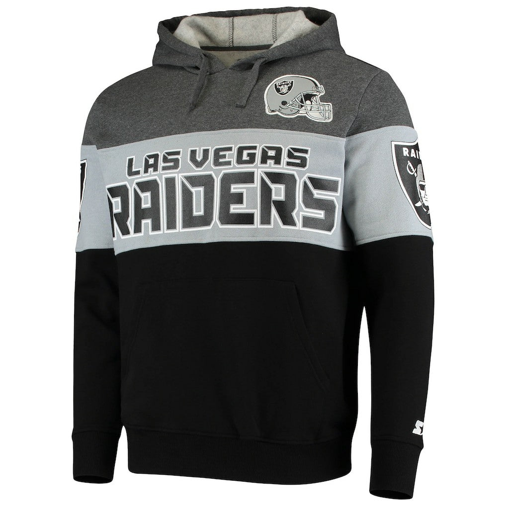 Las Vegas Raiders Starter Extreme Fireballer Pullover Hoodie Heathered Gray/Silver | NFL
