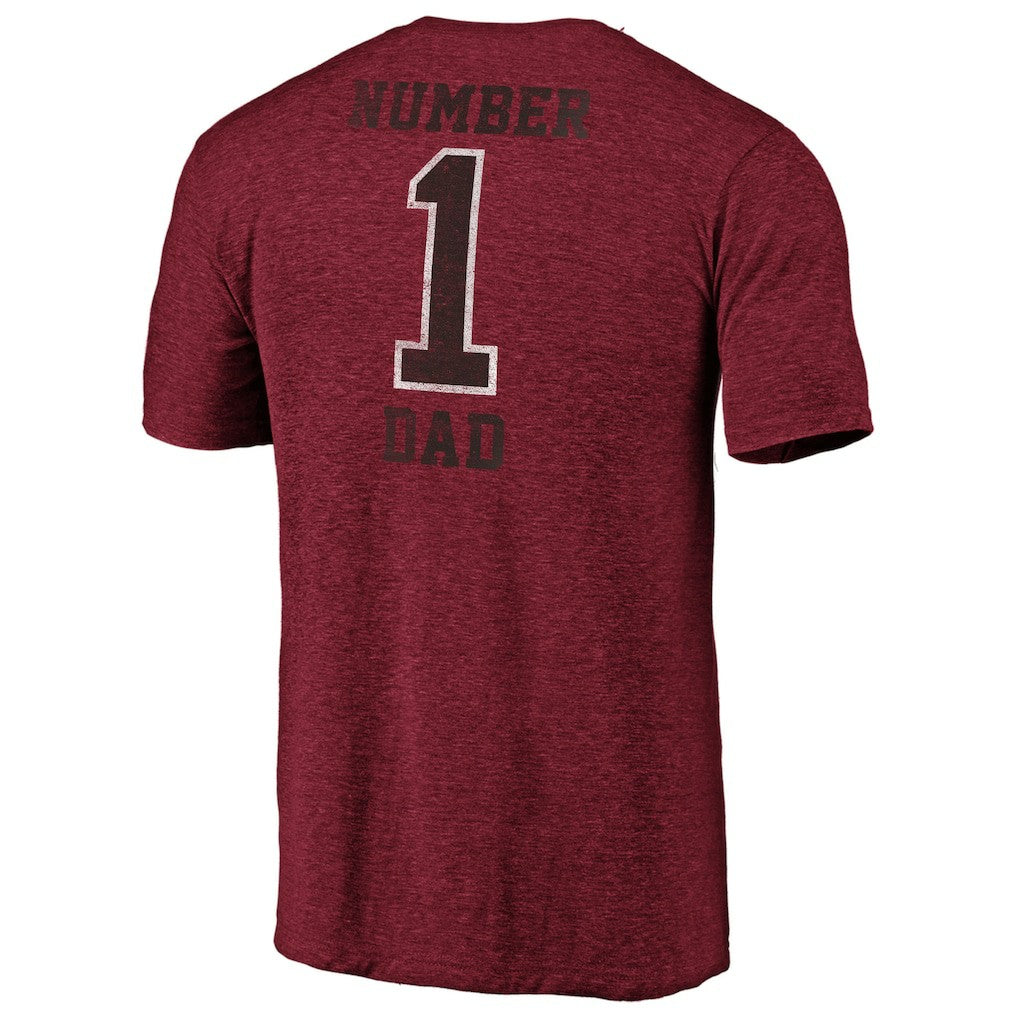 Arizona Cardinals #1 Dad Team Logo T-Shirt Cardinal | NFL