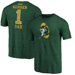 Green Bay Packers #1 Dad Team Logo T-Shirt Green | NFL