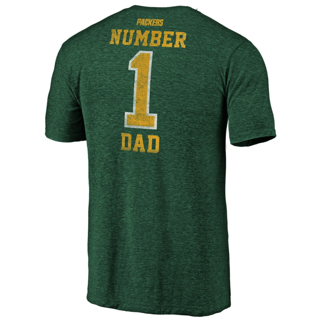 Green Bay Packers #1 Dad Team Logo T-Shirt Green | NFL