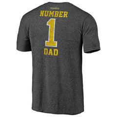 Pittsburgh Steelers #1 Dad Team Logo T-Shirt Charcoal | NFL