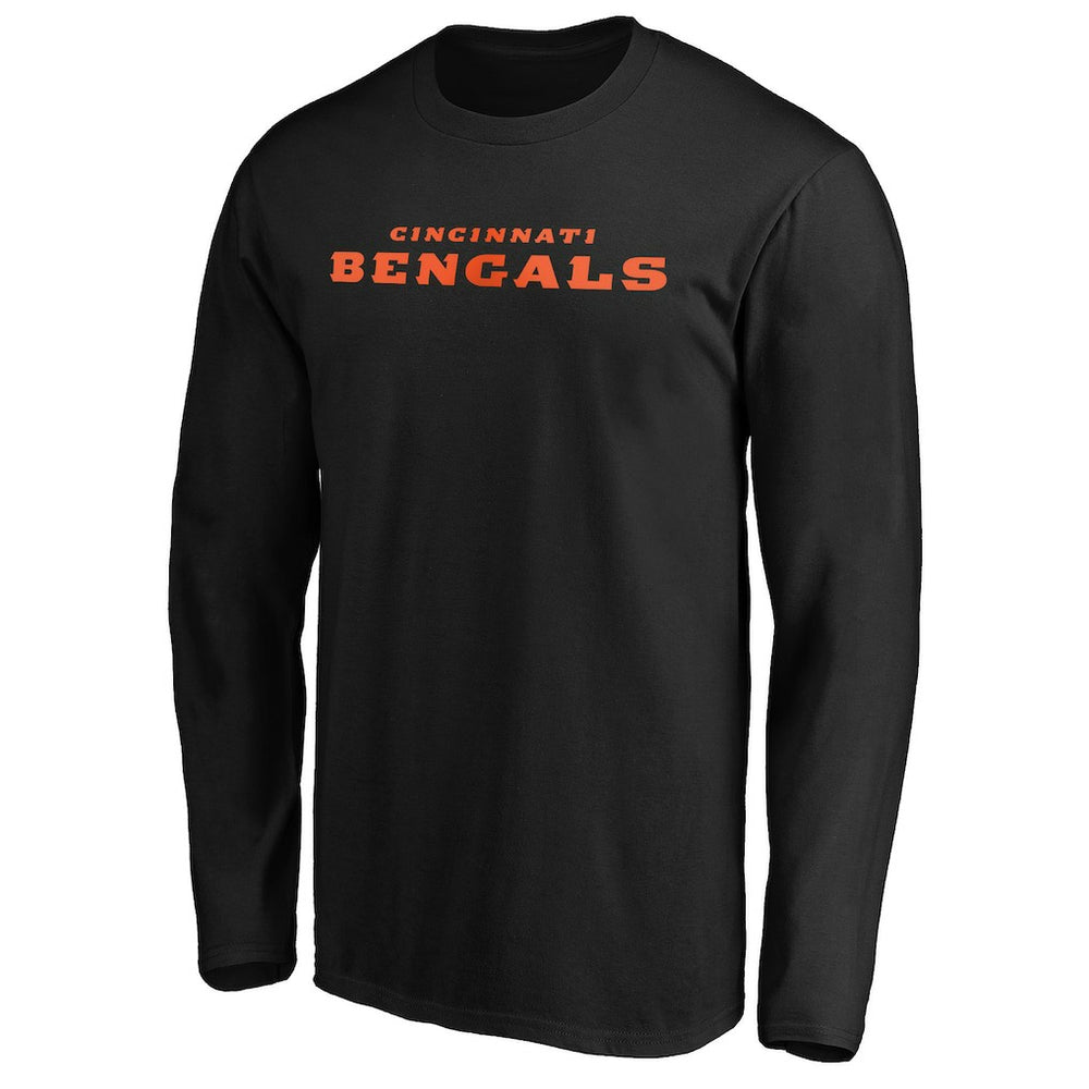 Cincinnati Bengals #1 Dad Long Sleeve Team Logo T-Shirt Black | NFL