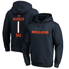 Chicago Bears #1 Dad Pullover Hoodie Navy | NFL
