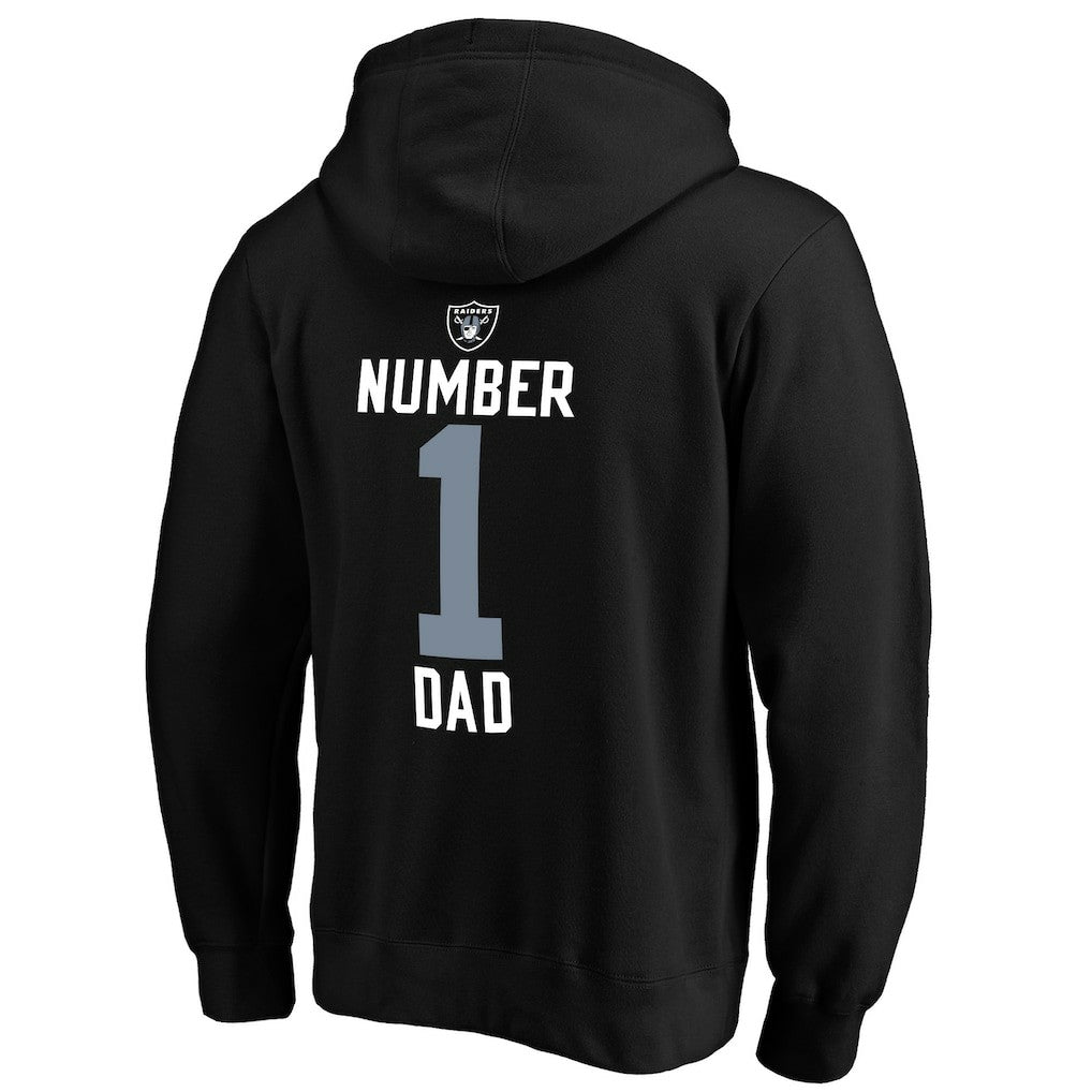 Las Vegas Raiders #1 Dad Pullover Hoodie Black | NFL