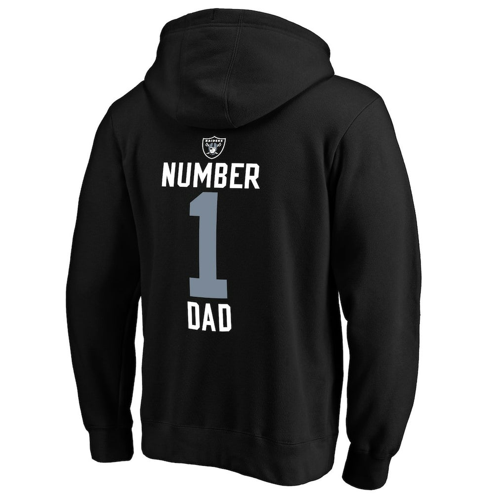 Las Vegas Raiders #1 Dad Pullover Hoodie Black | NFL