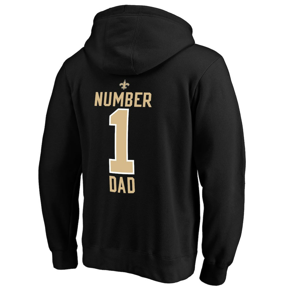 New Orleans Saints #1 Dad Pullover Hoodie Black | NFL