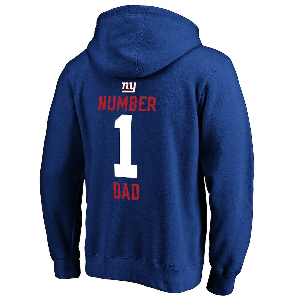 New York Giants #1 Dad Pullover Hoodie Royal | NFL
