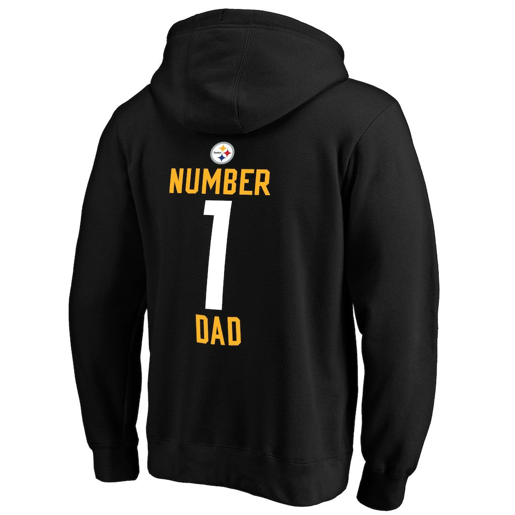 Pittsburgh Steelers #1 Dad Pullover Hoodie Black | NFL