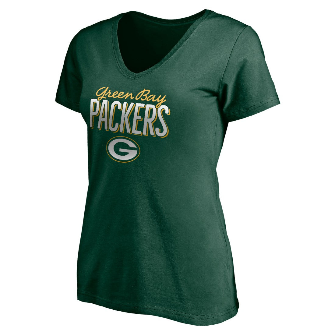 Green Bay Packers Women's Nostalgia V-Neck T-Shirt Green | Fanatics