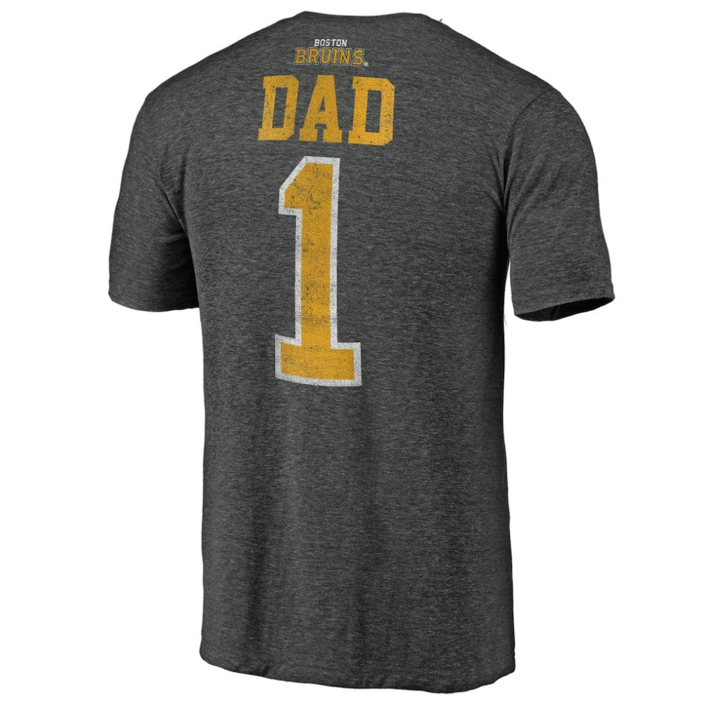 Boston Bruins Greatest Dad Tri-Blend T-Shirt - Charcoal - NHL