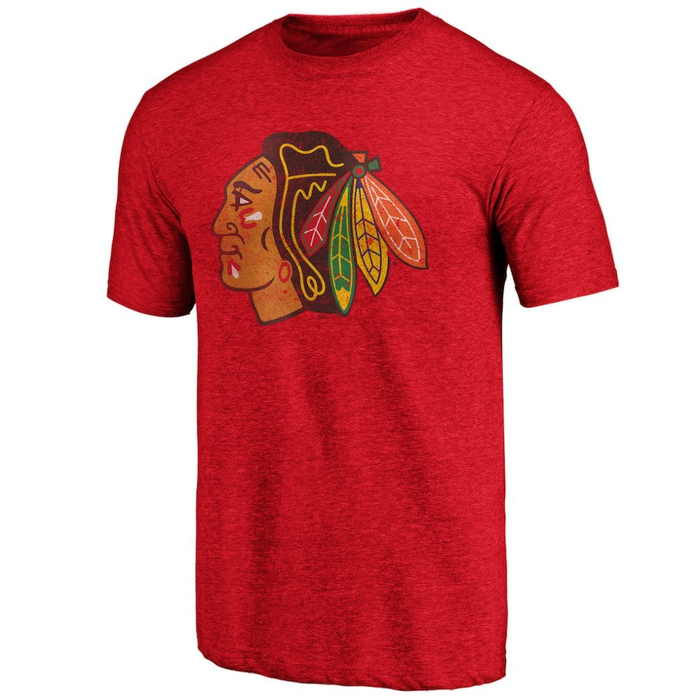 Chicago Blackhawks Greatest Dad Tri-Blend T-Shirt - Red - NHL