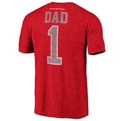 Detroit Red Wings Greatest Dad Tri-Blend T-Shirt - Red - NHL