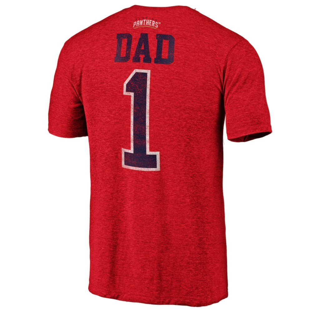 Florida Panthers Greatest Dad Tri-Blend T-Shirt - Red - NHL