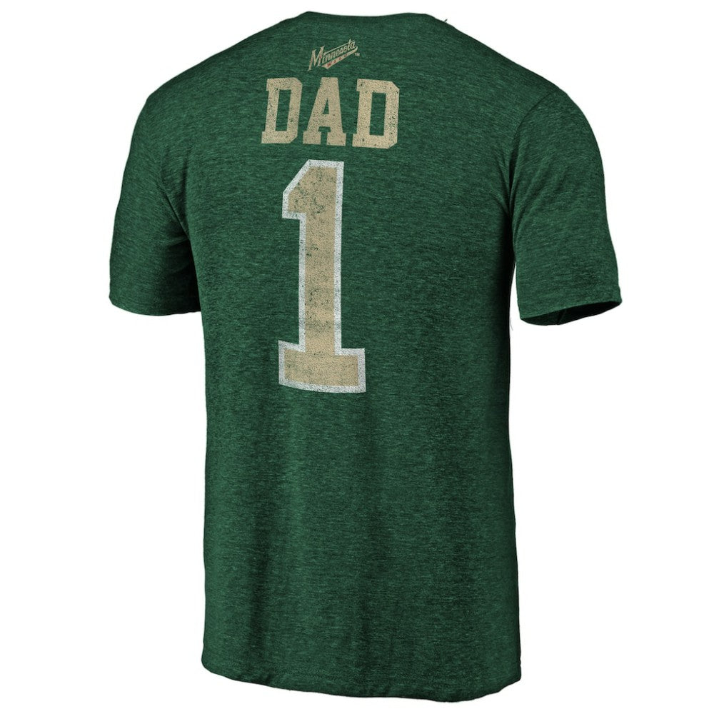 Minnesota Wild Greatest Dad Tri-Blend T-Shirt - Green - NHL