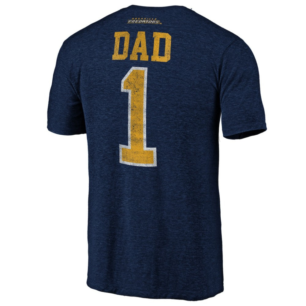 Nashville Predators Greatest Dad Tri-Blend T-Shirt - Navy - NHL