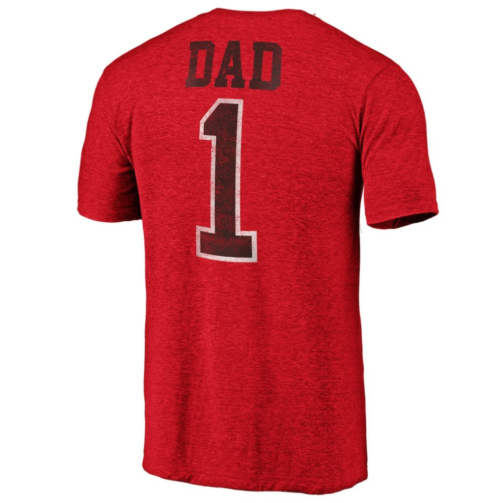 New Jersey Devils Greatest Dad Tri-Blend T-Shirt - Red - NHL